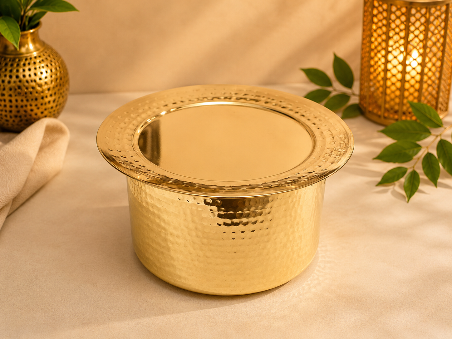 Brass Patila/ Topia With lid