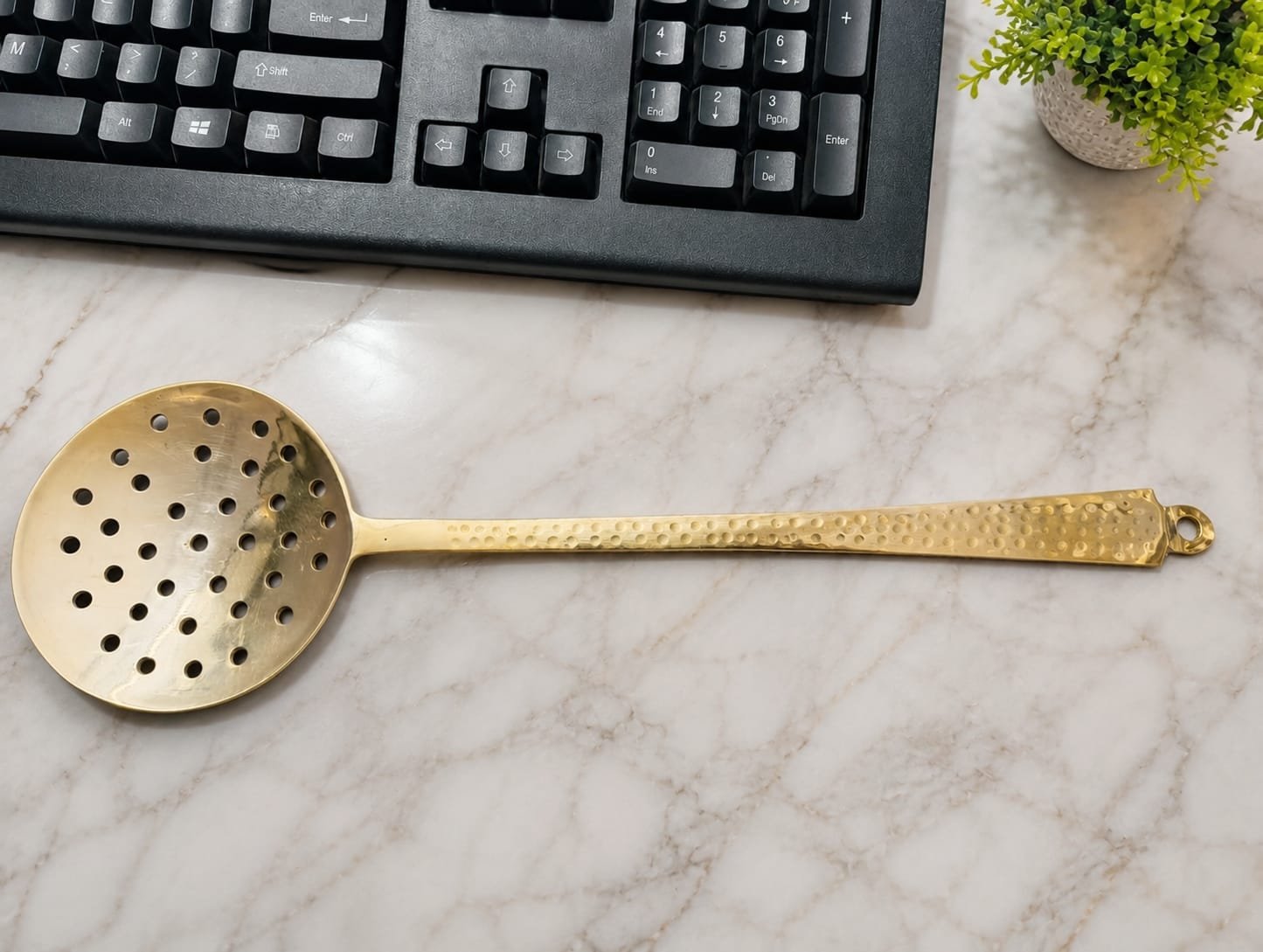 Premium pure brass skimmer hammered finish handal - Image 2