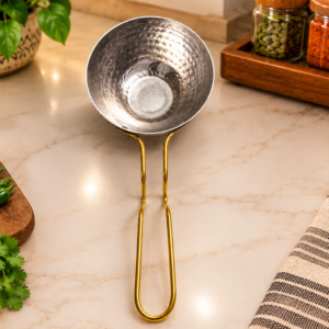 Hammered finish  With a tin - coated silver finish on the inside Deep bowl degin